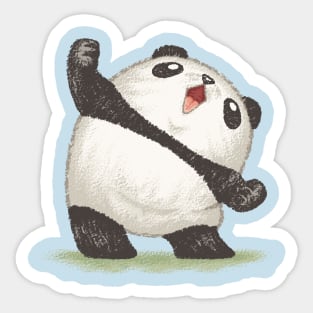 Panda joy of the victory Sticker